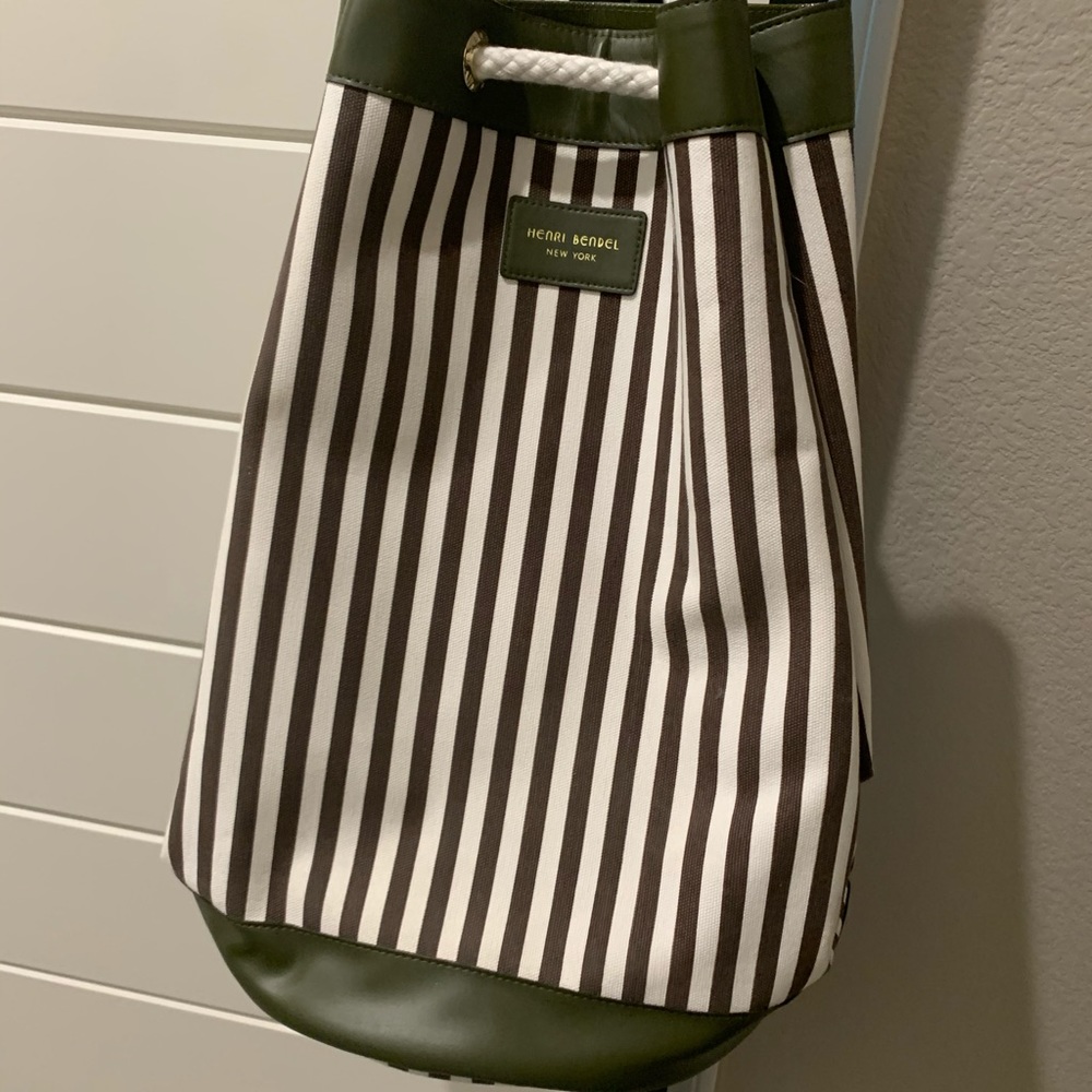 Henri Bendel canvas backpack